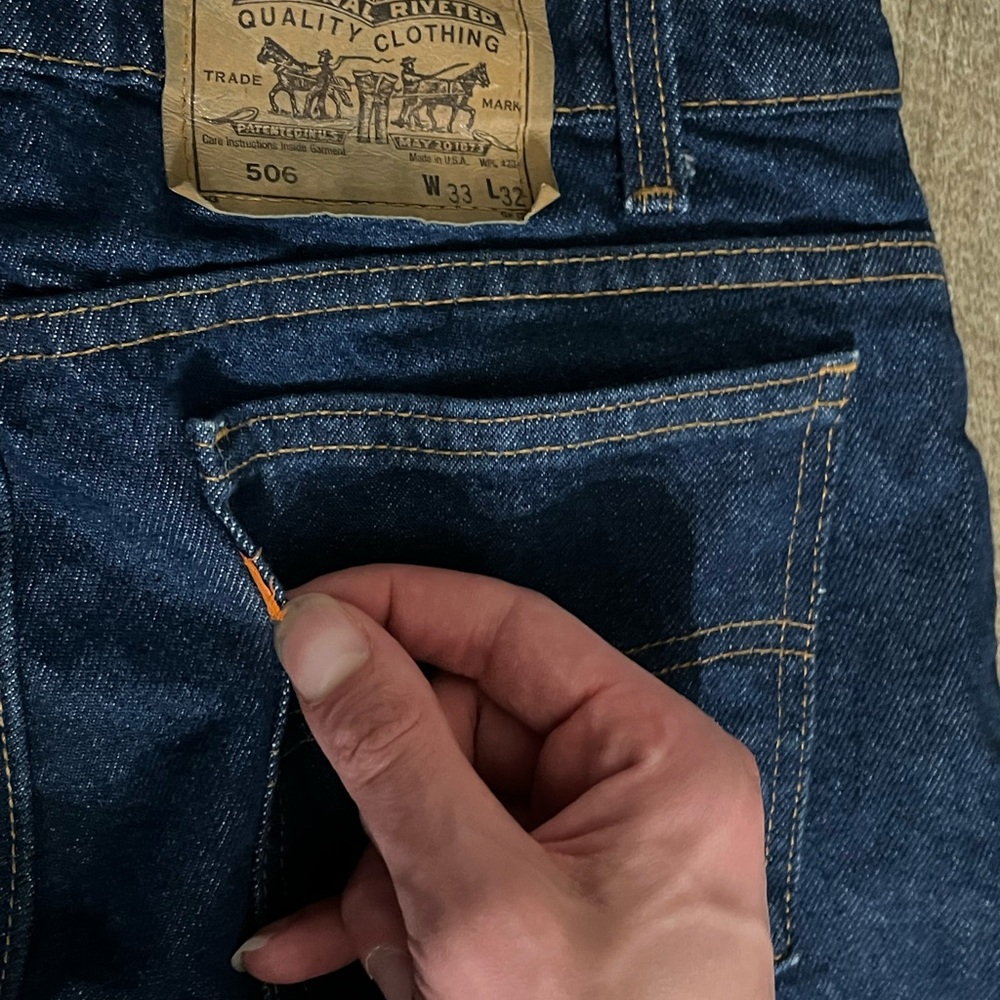Vintage Levi’s orange tab made in USA 33X32 506